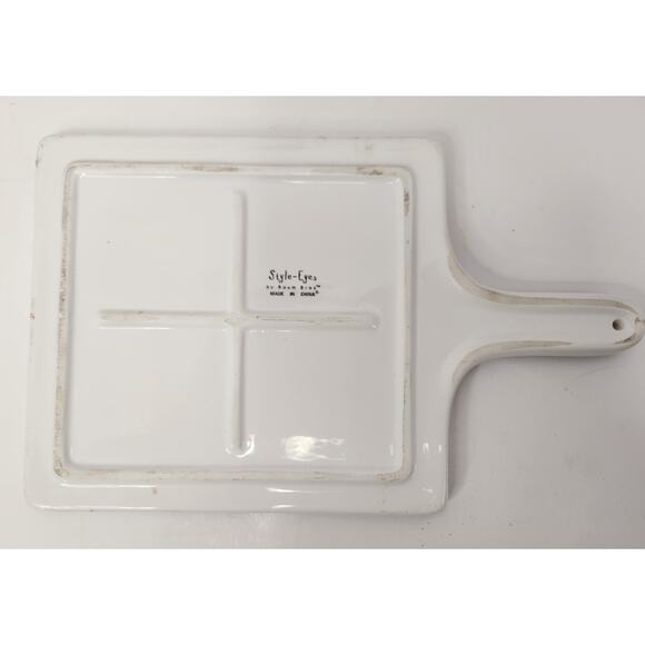 Vintage Style-Eyes Baum Bros Rooster Fruit Ceramic Cutting Board - Picture 2 of 5